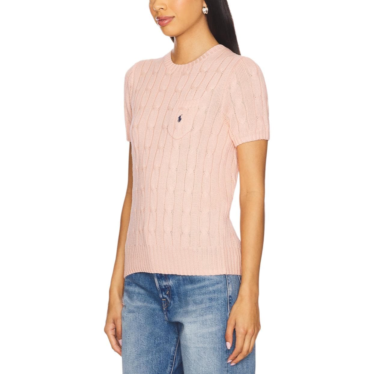 Кофта Polo Ralph Lauren Трикотаж Стандартный Размер Женский Светло-Розовый - изображение 6