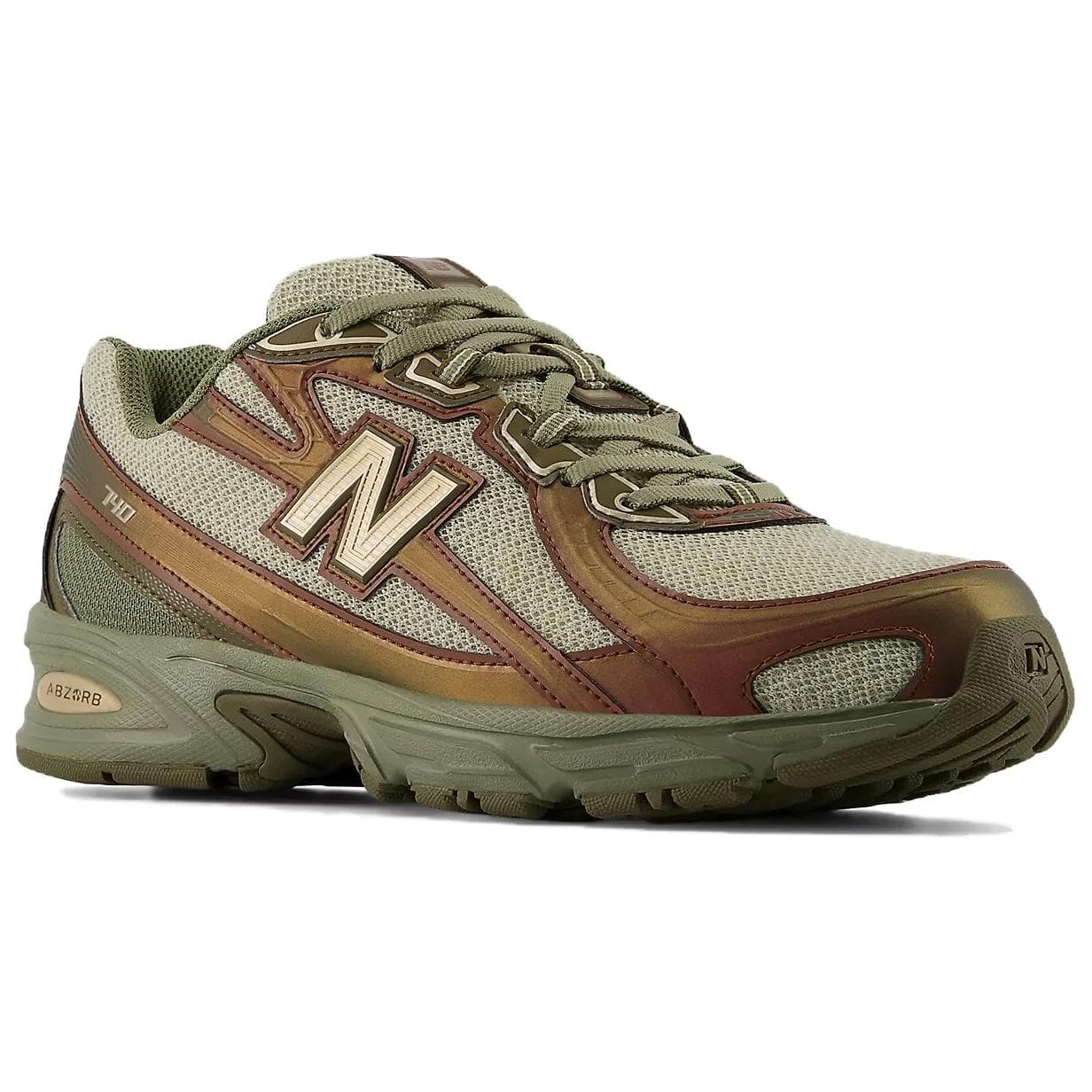 Кроссовки для бега New Balance NB 740 Беговые кроссовки Унисекс Коричневый Зеленый - изображение 3