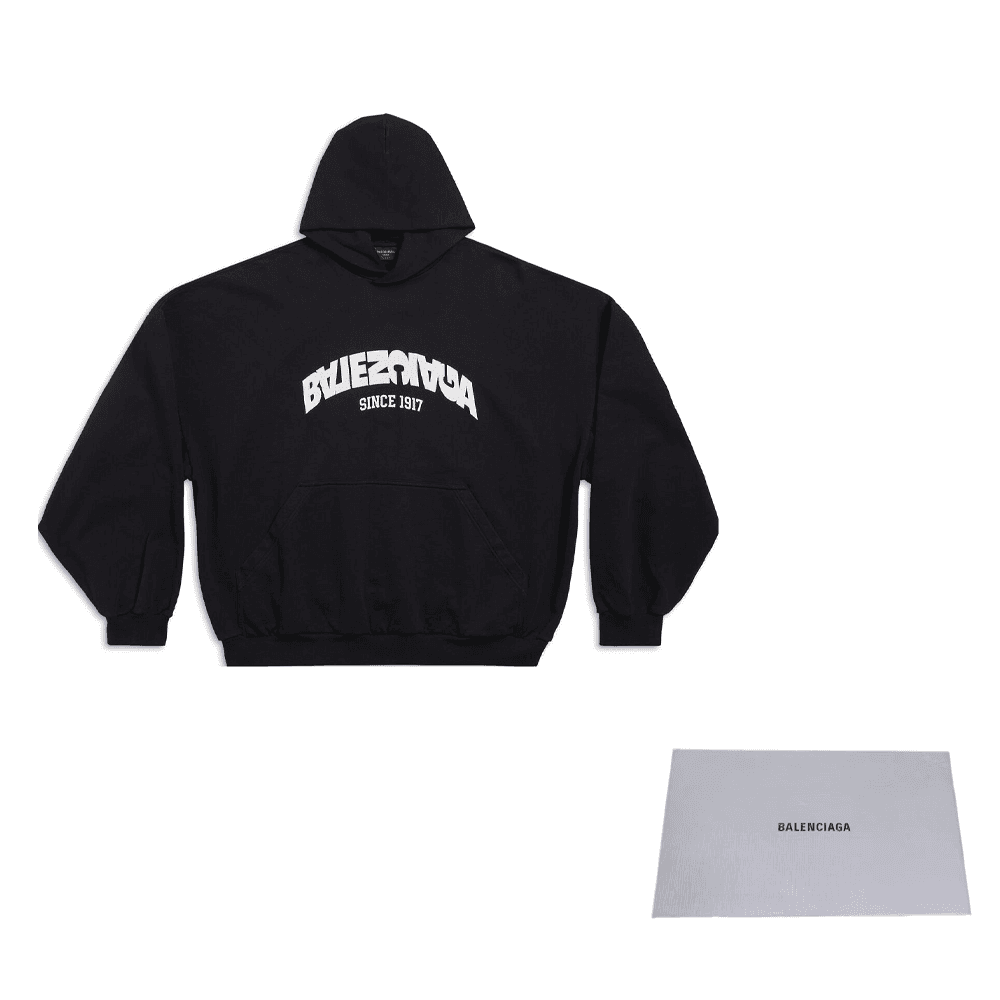 Худи Balenciaga FW23 Logo Hoodie Black - изображение 4