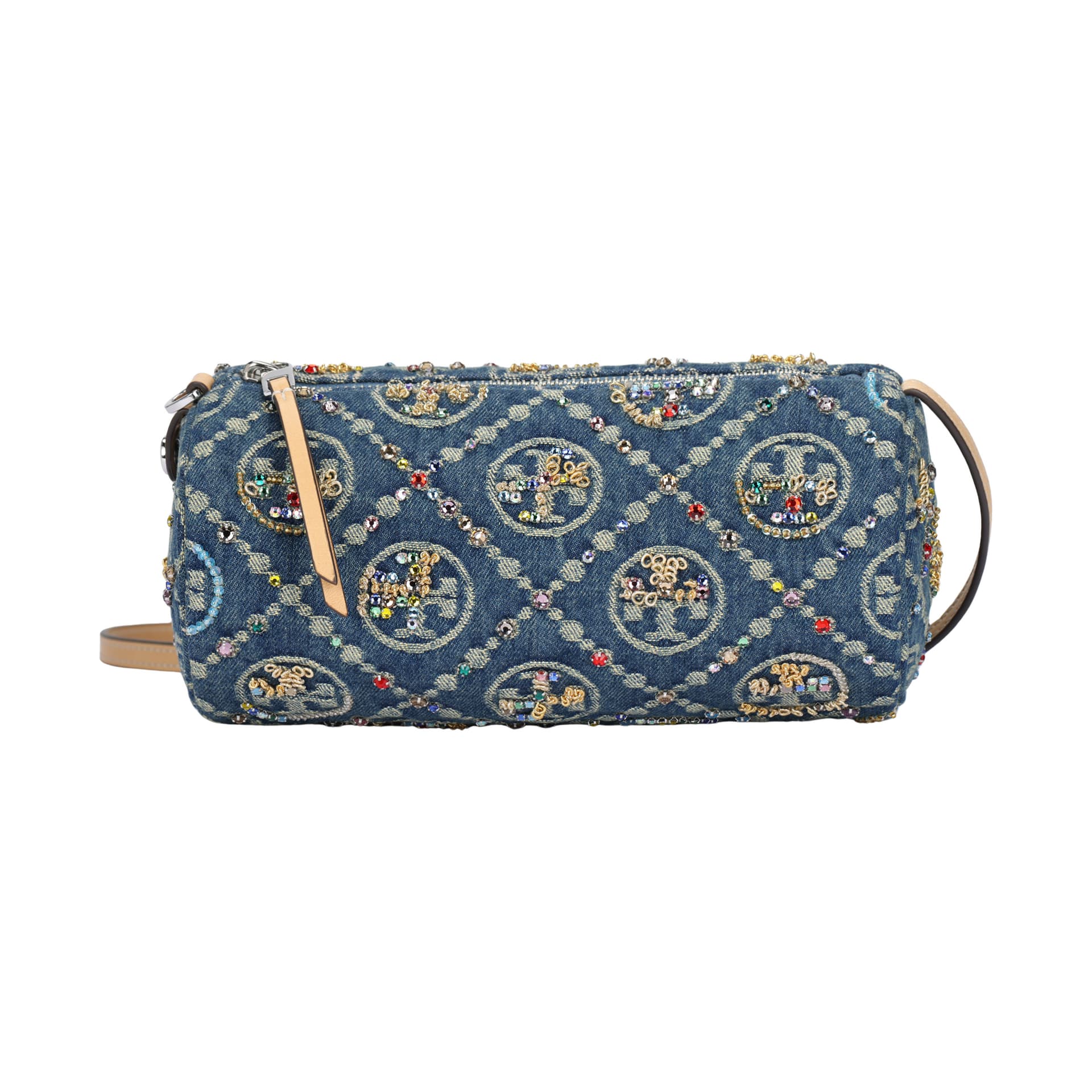 Сумка через плечо Tory Burch T Monogram Shoulder Bag Denim Blue - изображение 4