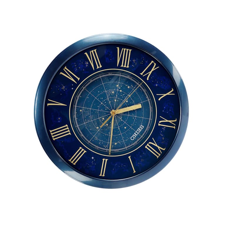 SEIKO Механизм плавного хода секундной стрелки пластиковый корпус стенные часы унисекс синий - изображение 3