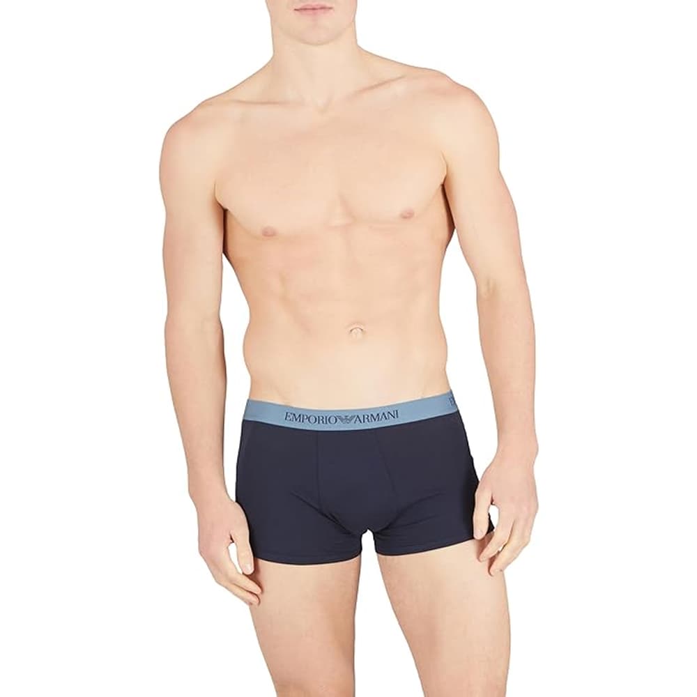 Трусы Emporio Armani FW24 Blue Boxer Briefs 3-Pack - изображение 4