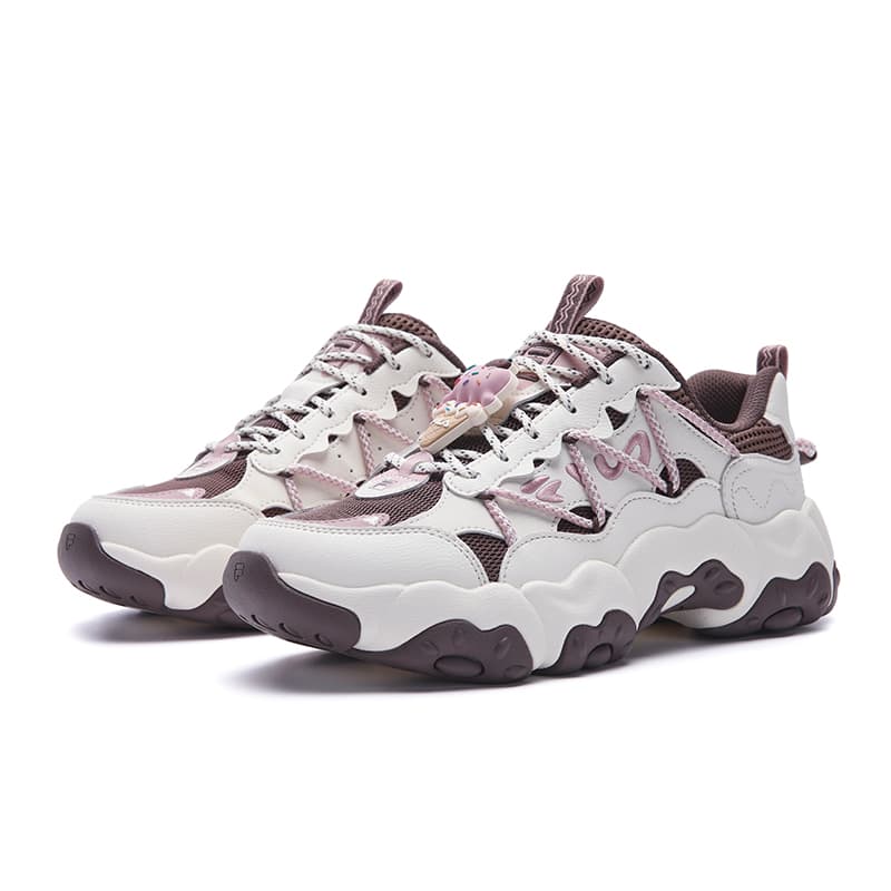 Кроссовки FILA FLUID 6 Low Топ Толстая подошва Кроссовки Женские Белый Коричневый - изображение 3