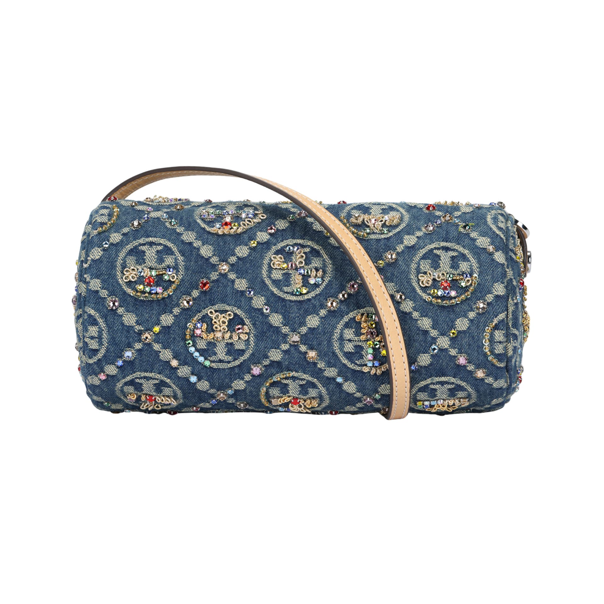 Сумка через плечо Tory Burch T Monogram Shoulder Bag Denim Blue - изображение 1