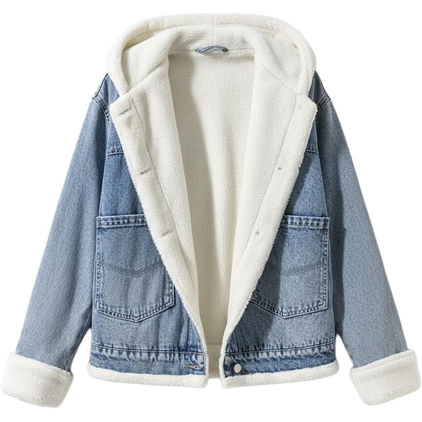JEANSWEST Выстиранный Синий Женская Джинсовая Куртка - изображение 1