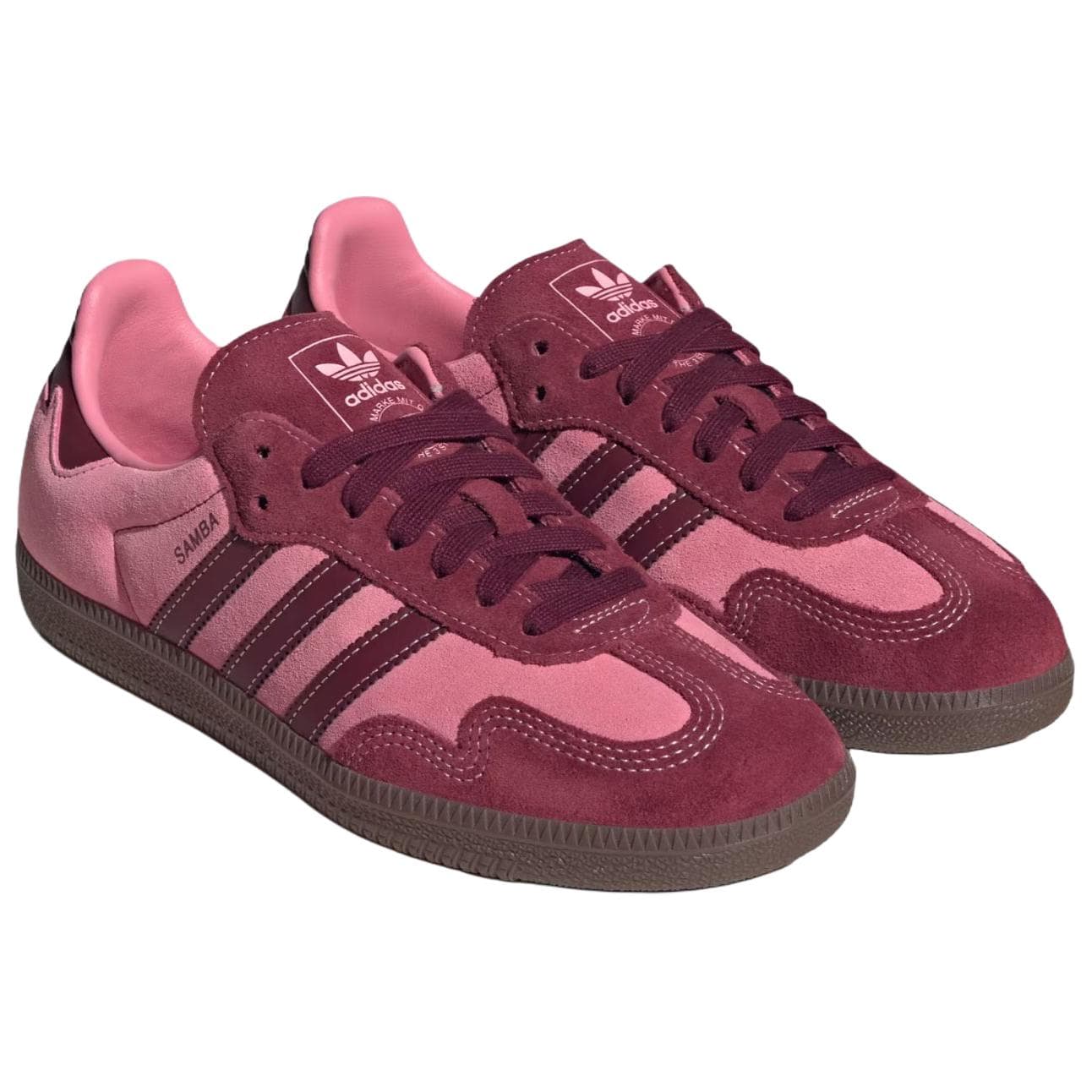 Кроссовки Adidas Originals Samba OG Кеды немецкой армии (GAT) Женские Розовый - изображение 3