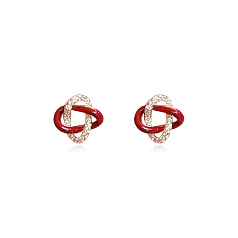 Серьги ONEKISS Синтетический кубический цирконий покрытие золотом медь глазурь серьги-гвоздики женские - изображение 1