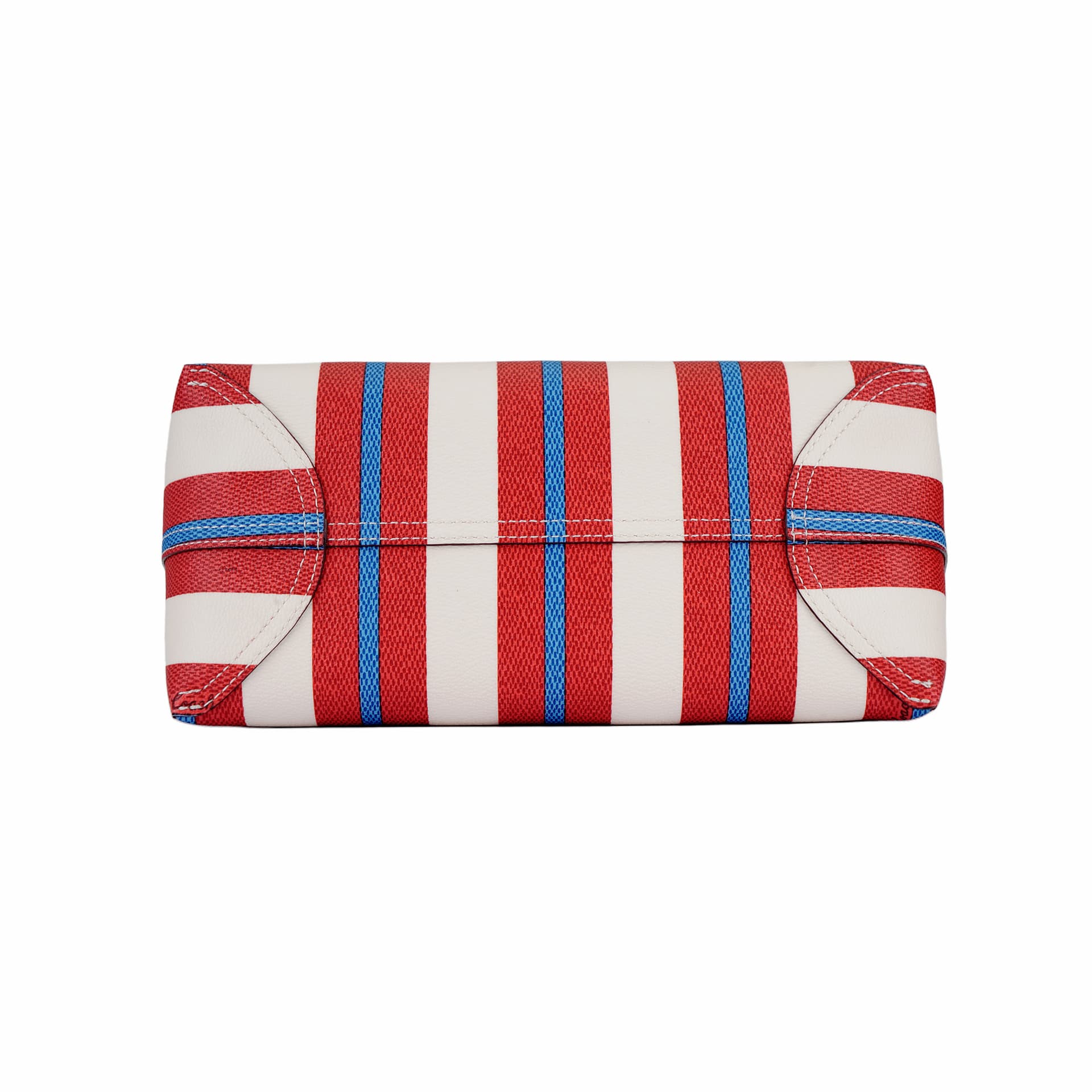 Мини-сумка Coach Striped Logo Tote Small Red Blue - изображение 8