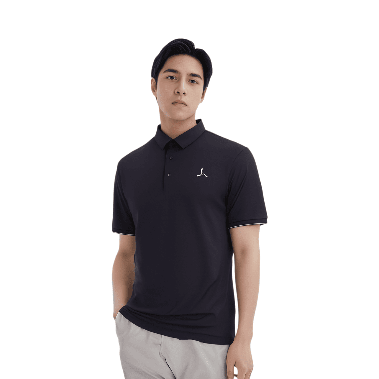 Поло LI-NING 1990 Golf Collection Спортивный повседневный минималистичный пуловер однотонный короткий рукав поло мужской - изображение 3