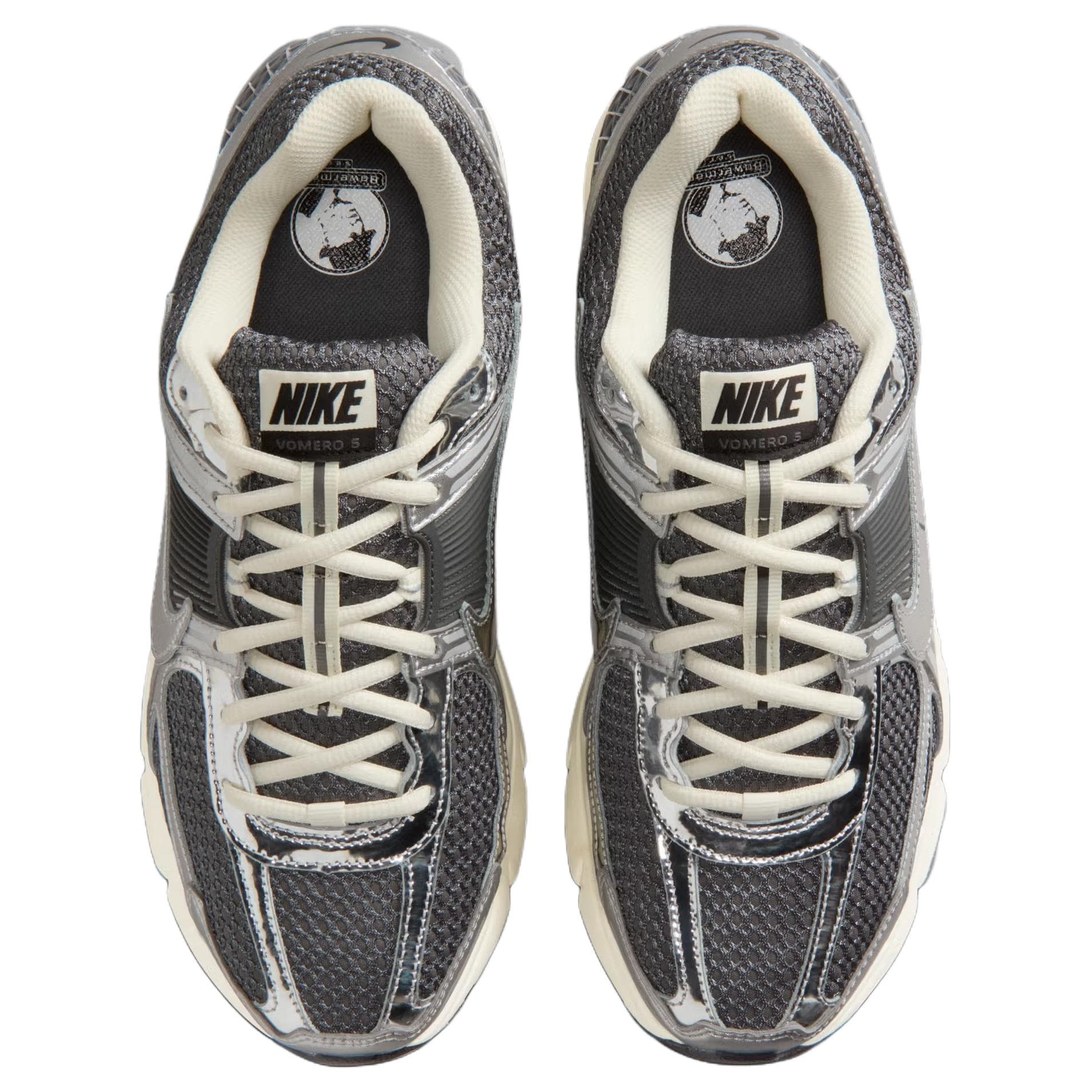 Кроссовки для бега Nike Zoom Vomero 5 Дышащий Low Топ Повседневные кроссовки для бега Мужской Серо-серебристый - изображение 4