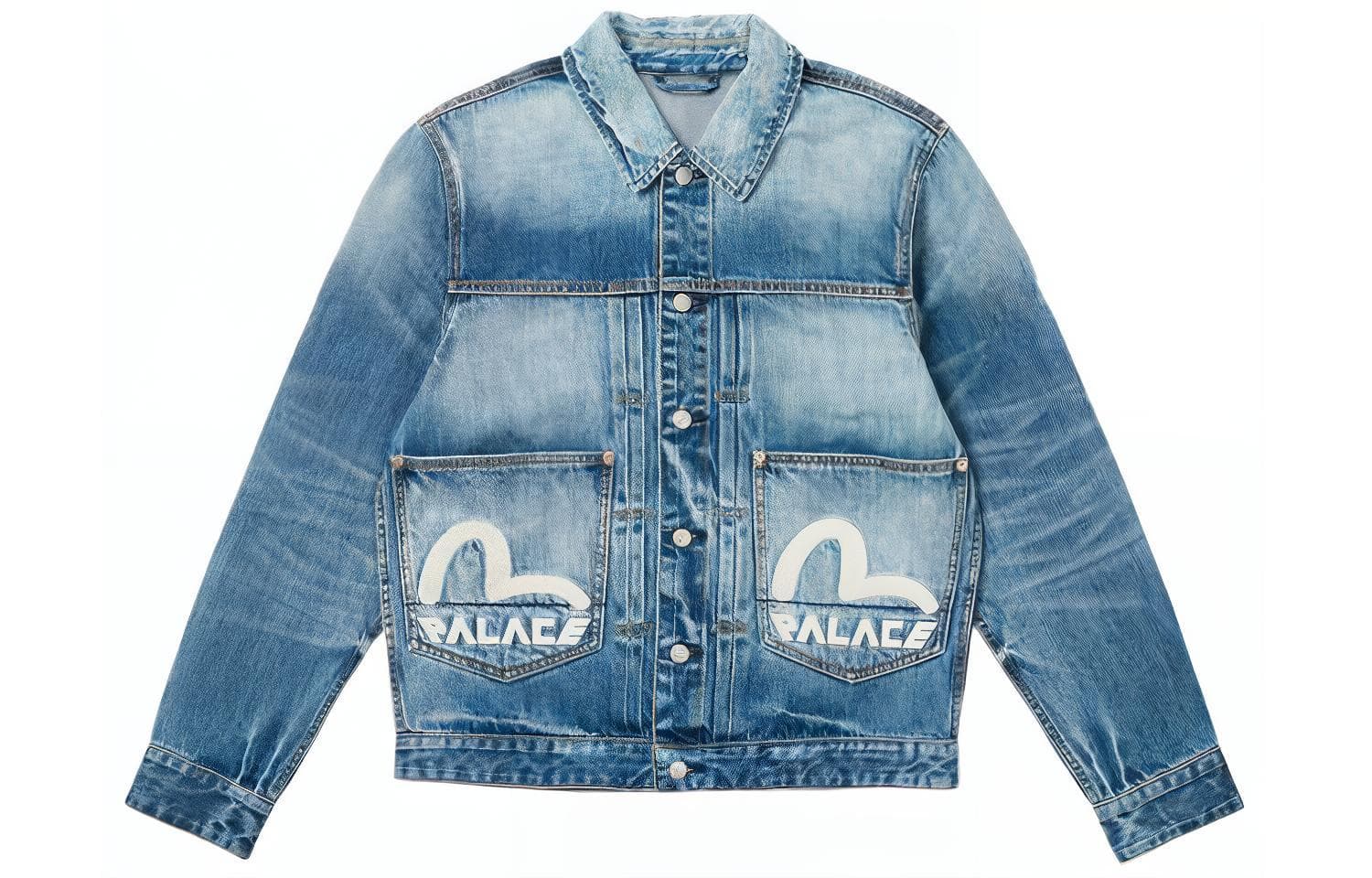 Джинсовая куртка PALACE x EVISU Denim Jacket - изображение 2
