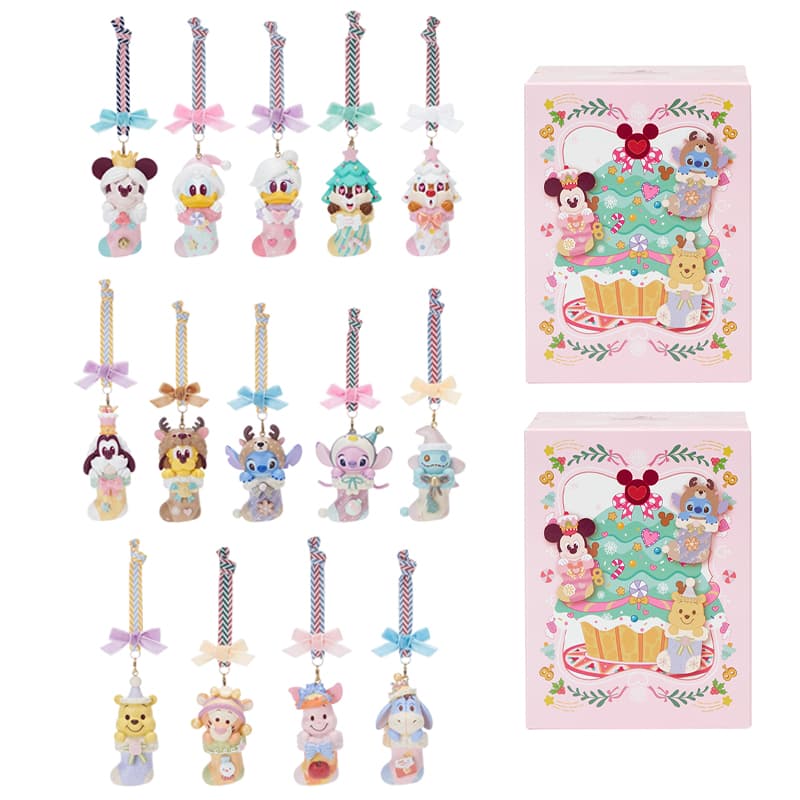 Фигурка Disney x DISNEYLAND Коллекция носков на Рождество Шанхай Дисней Слепые коробки 1 Слепой бокс Цельная коробка 15 шт - изображение 1