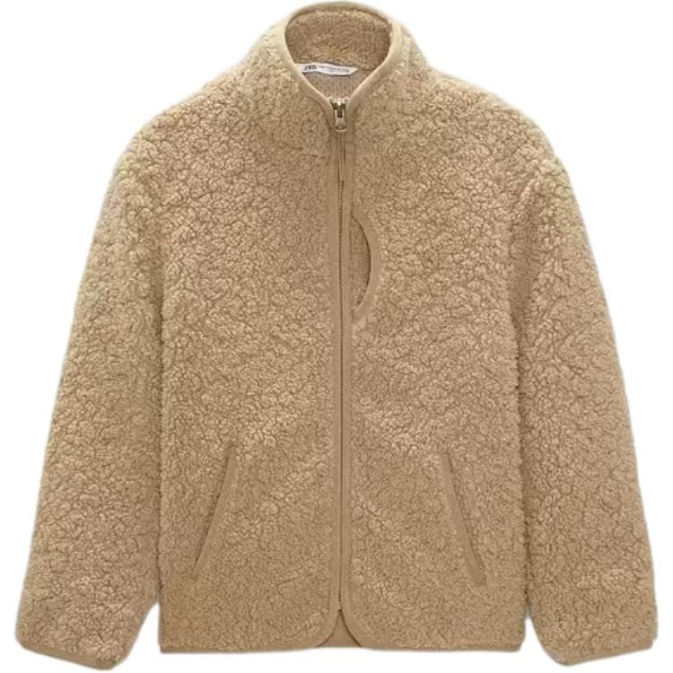 ZARA Бежевый Мужской Флисовый Пуховик - изображение 1