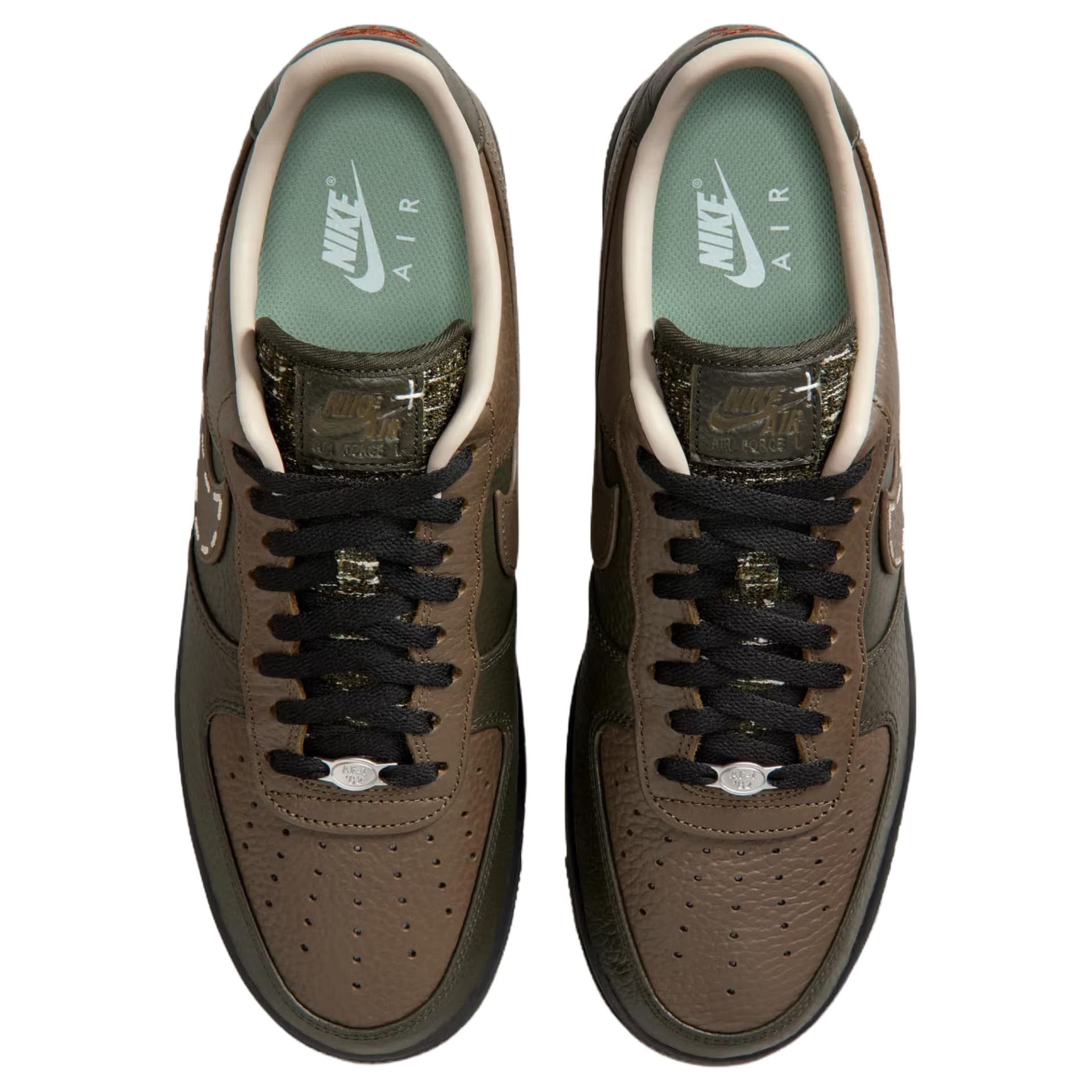 Кроссовки Nike Air Force 1 Амортизация Скейтборд Обувь Мужской Коричнево-зеленый - изображение 4
