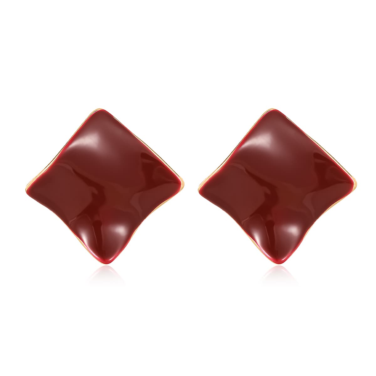 Серьги ONEKISS Капля Глазурь Золото Покрытие Медные Серьги Женские - изображение 1