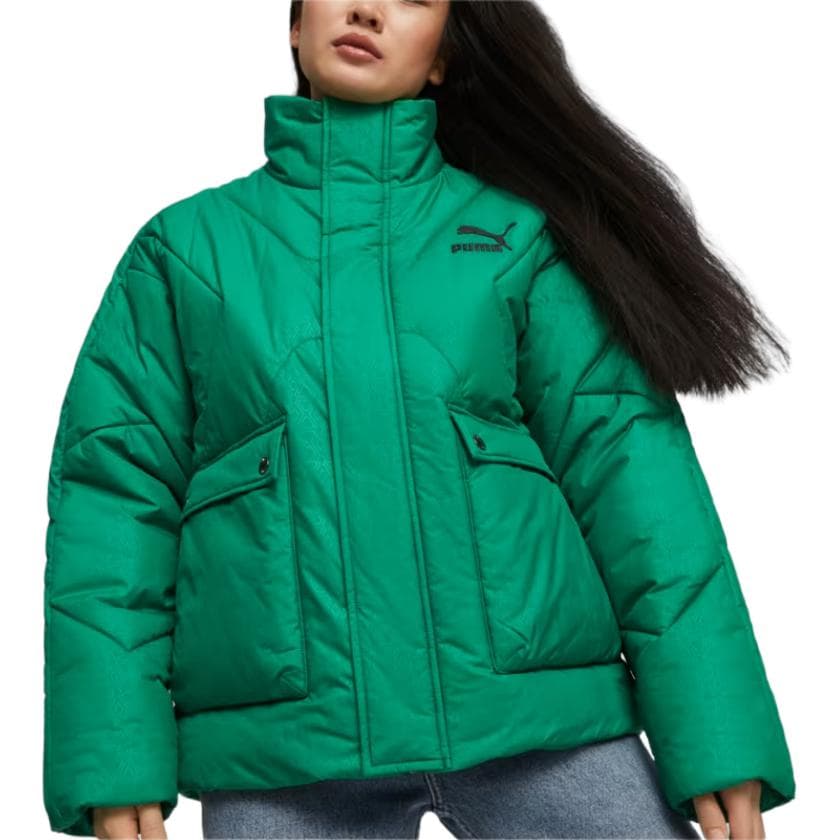 Куртка PUMA LUXE SPORT T7 Куртки и Пальто Унисекс Архив Зеленый - изображение 3