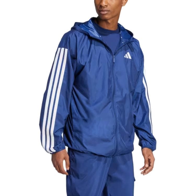 Куртка Adidas Essentials FW24 Куртки и Пальто Мужские Темно-Синий Белый - изображение 4