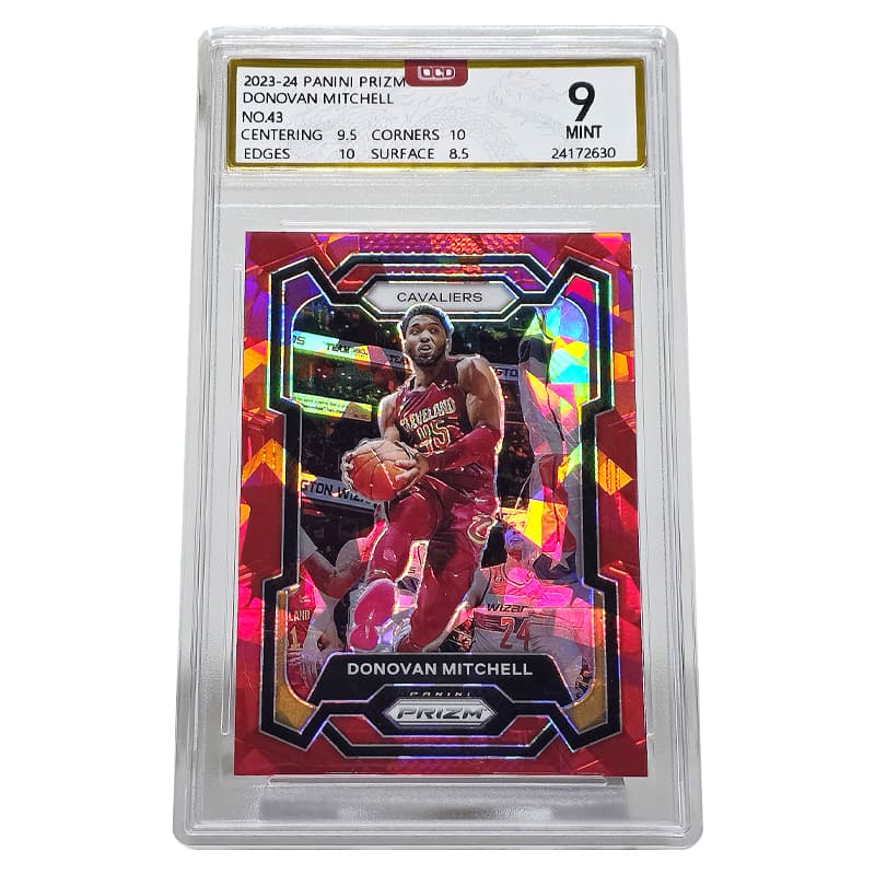 PANINI Donovan Mitchell Футбол Игрок Карта 23 24 PRIZM Ice Shatter Коллекция Сертифицированные Карты 1 Упаковка - изображение 1