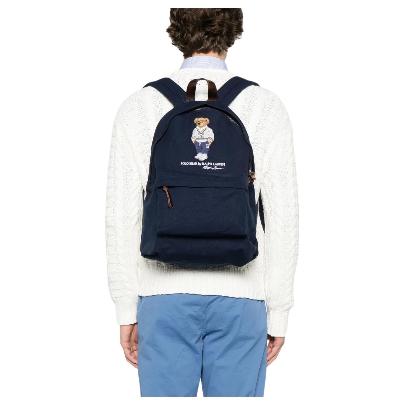 Рюкзак Polo Ralph Lauren Polo Bear Хлопковый Рюкзак Мужской Темно-Синий - изображение 3