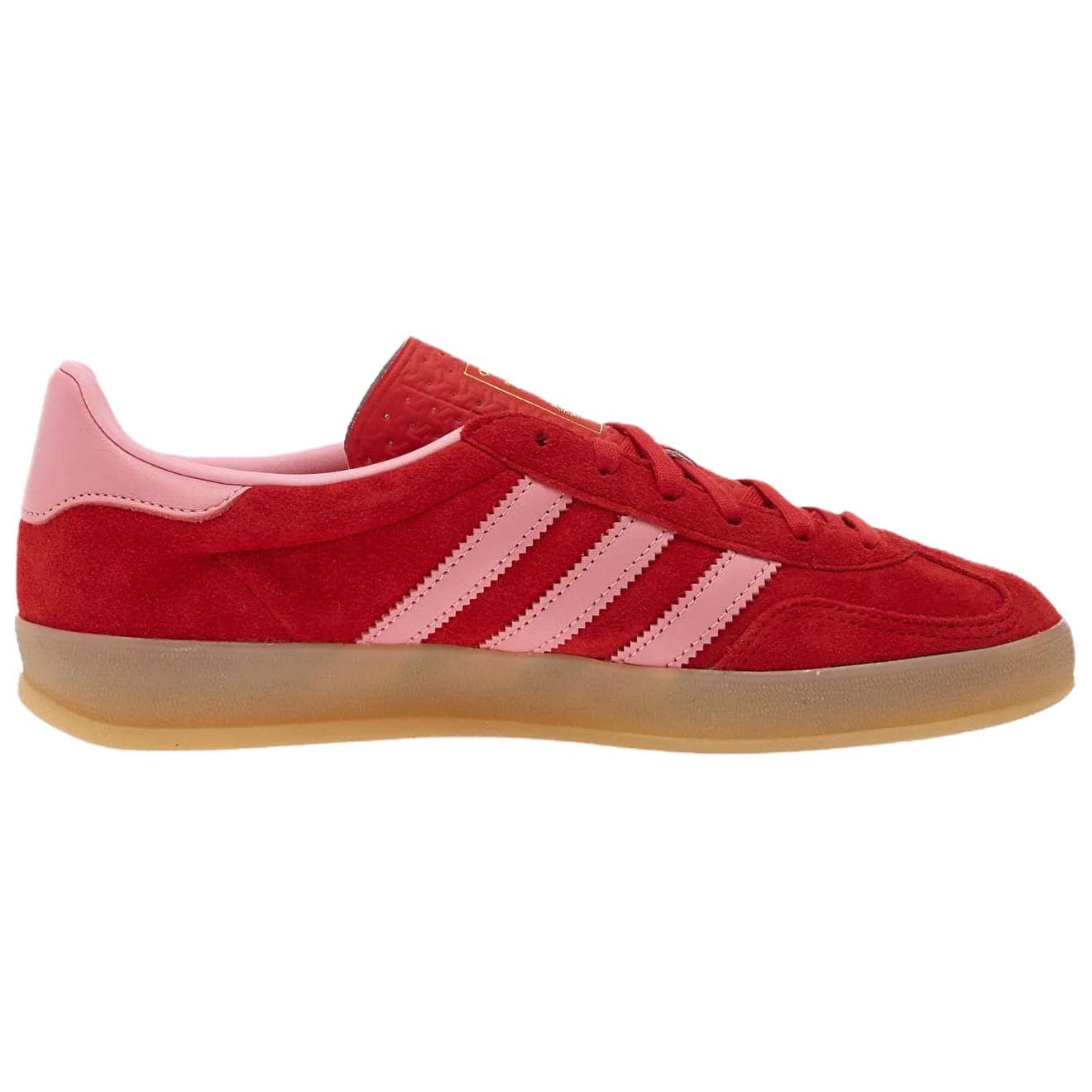 Кроссовки Adidas Originals GAZELLE INDOOR Кожа Замша Низкие Кеды немецкой армии (GAT) Женские Красные - изображение 2