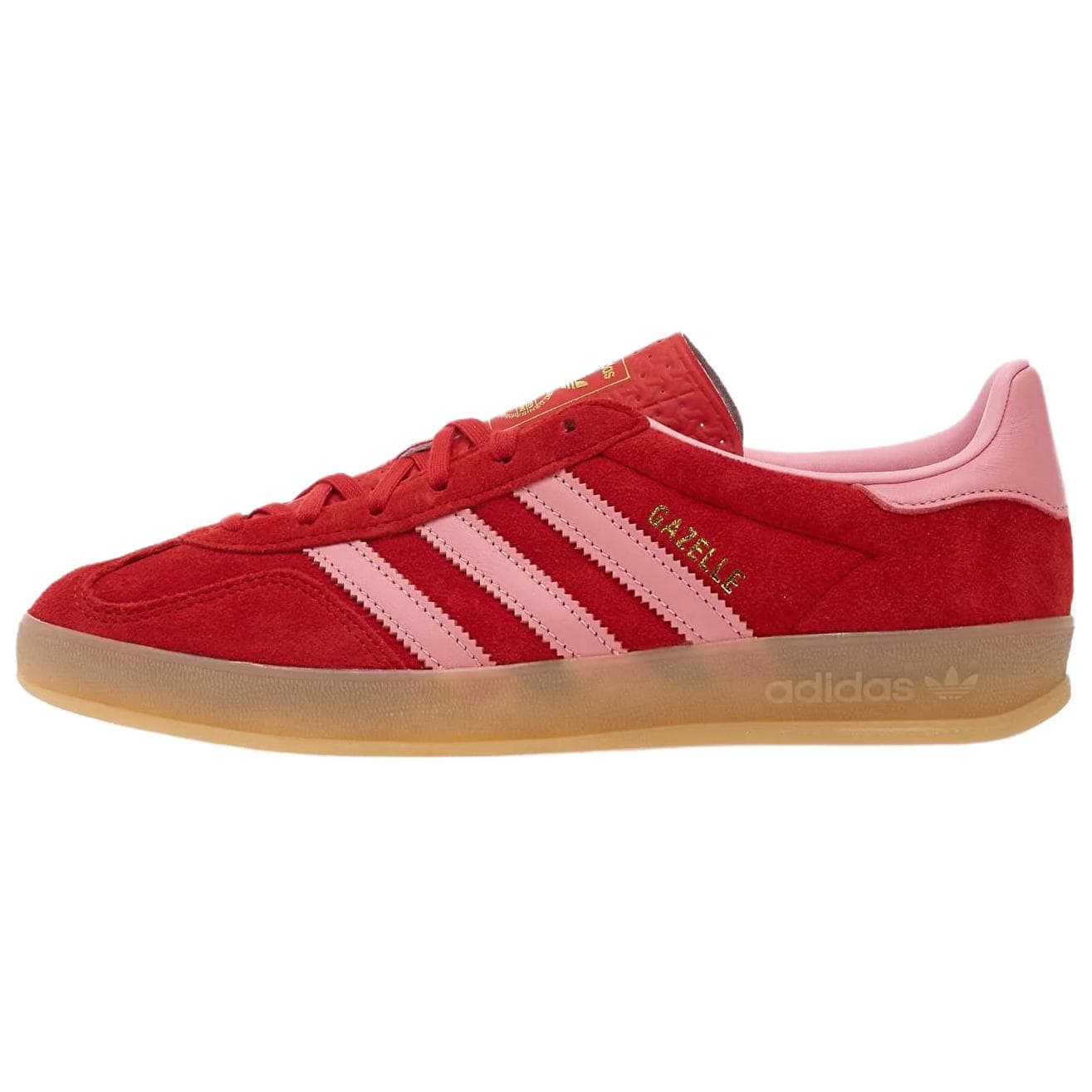 Кроссовки Adidas Originals GAZELLE INDOOR Кожа Замша Низкие Кеды немецкой армии (GAT) Женские Красные - изображение 1