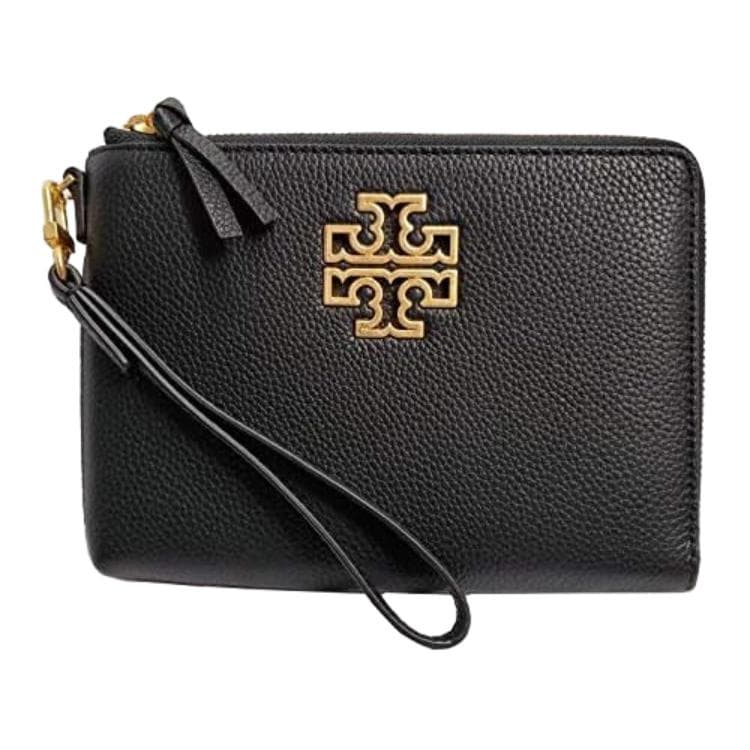 Сумка Tory Burch Britten Клатч из кожи с молнией большой женский черный - изображение 1
