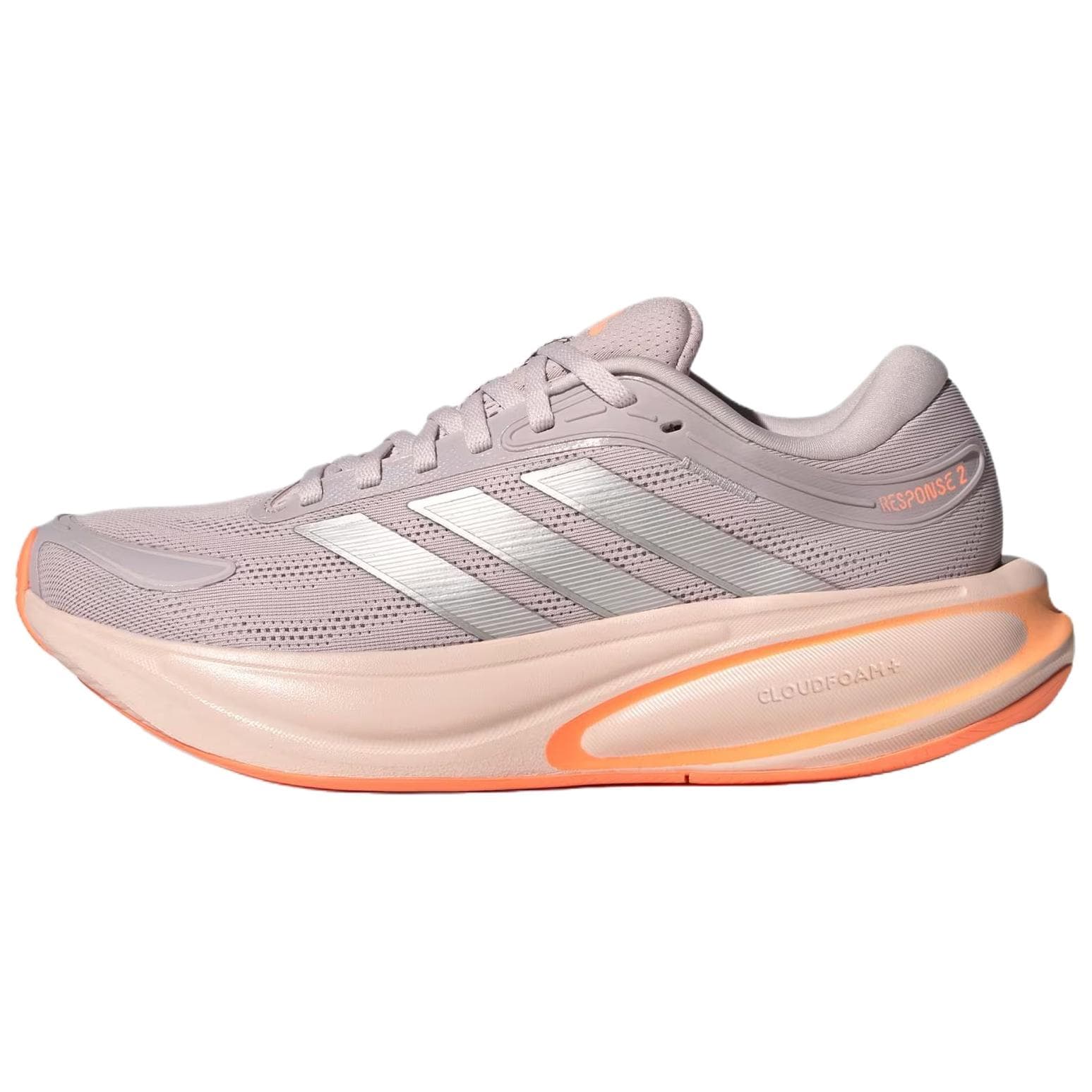 Кроссовки для бега Adidas Response 2,0 Дышащий Поддержка Oтскок Беговые кроссовки Женские Светло-фиолетовый Серебряный - изображение 1