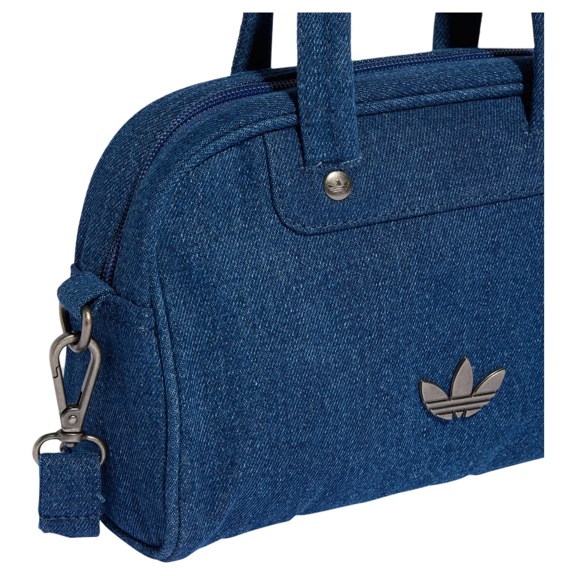Сумка Adidas Originals Adicolor Хлопковая Сумка для боулинга Сумка через плечо Мини Сумка Женская Синяя - изображение 6