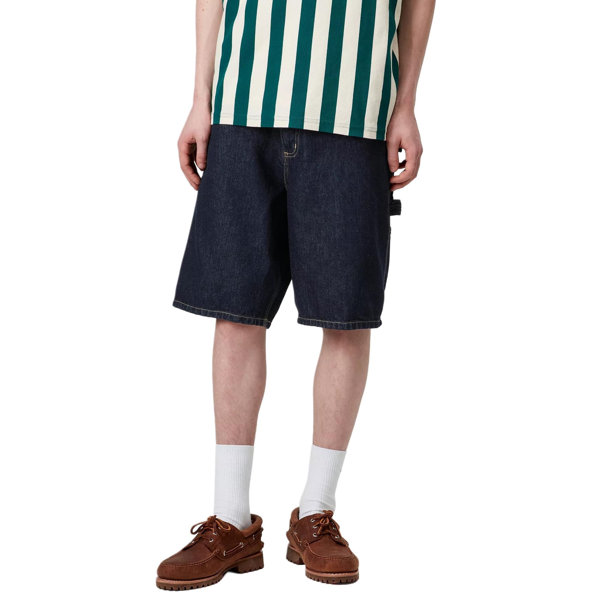 Шорты Carhartt WIP SS23 Logo Shorts Navy - изображение 3