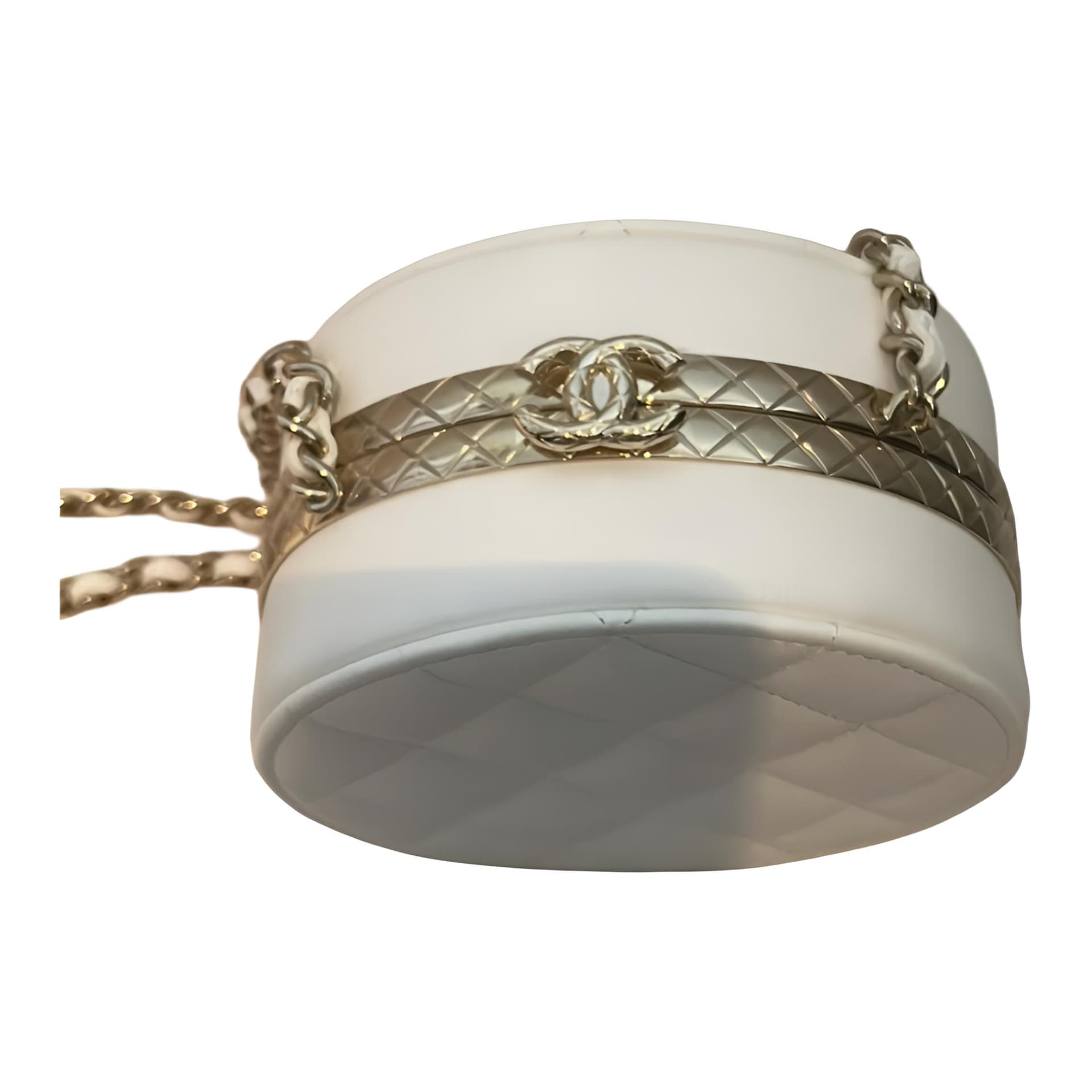 Сумка через плечо CHANEL Round Flap Bag White - изображение 3