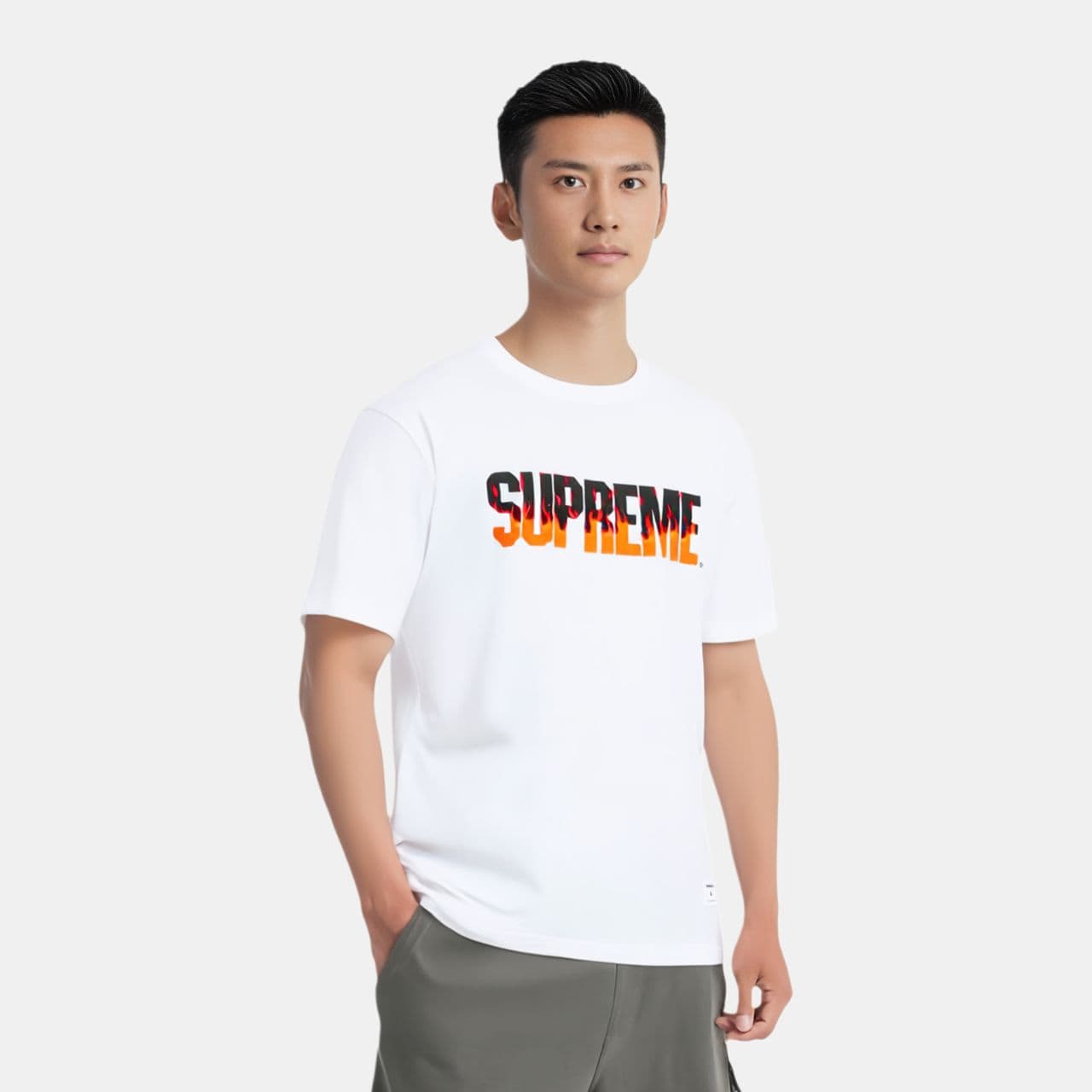 Футболка Supreme Flame S/S Top White - изображение 2