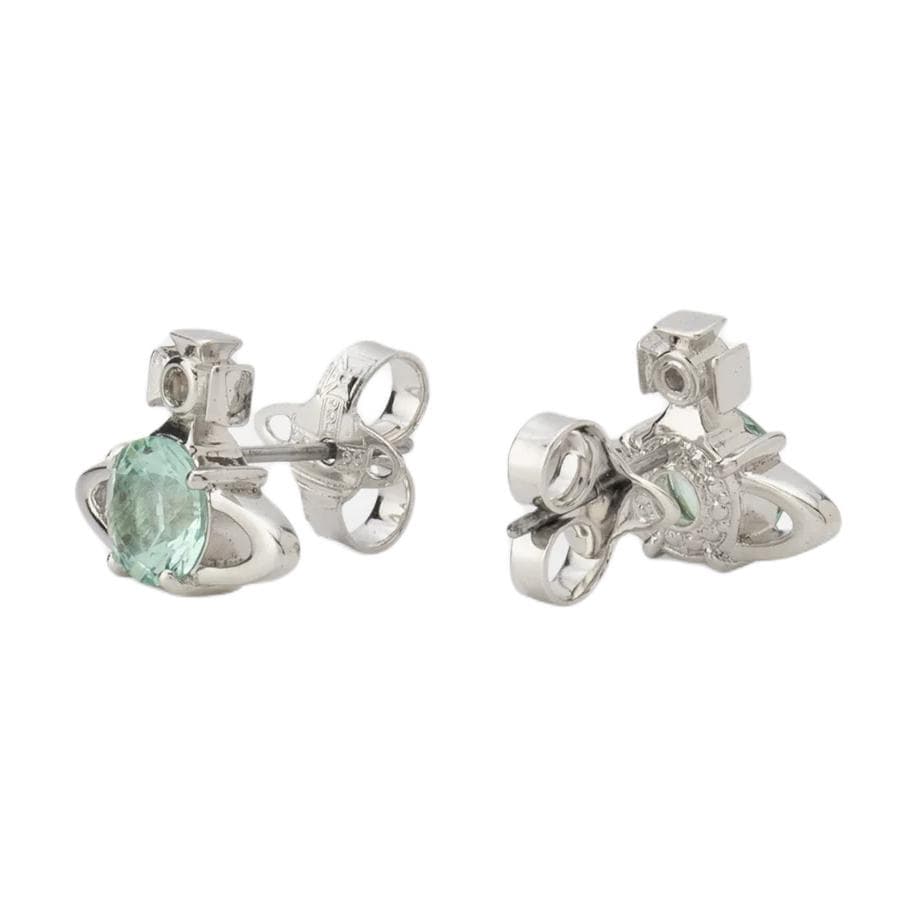 Серьги Серьги Vivienne Westwood с горным хрусталем унисекс серебряный бирюзовый - изображение 2