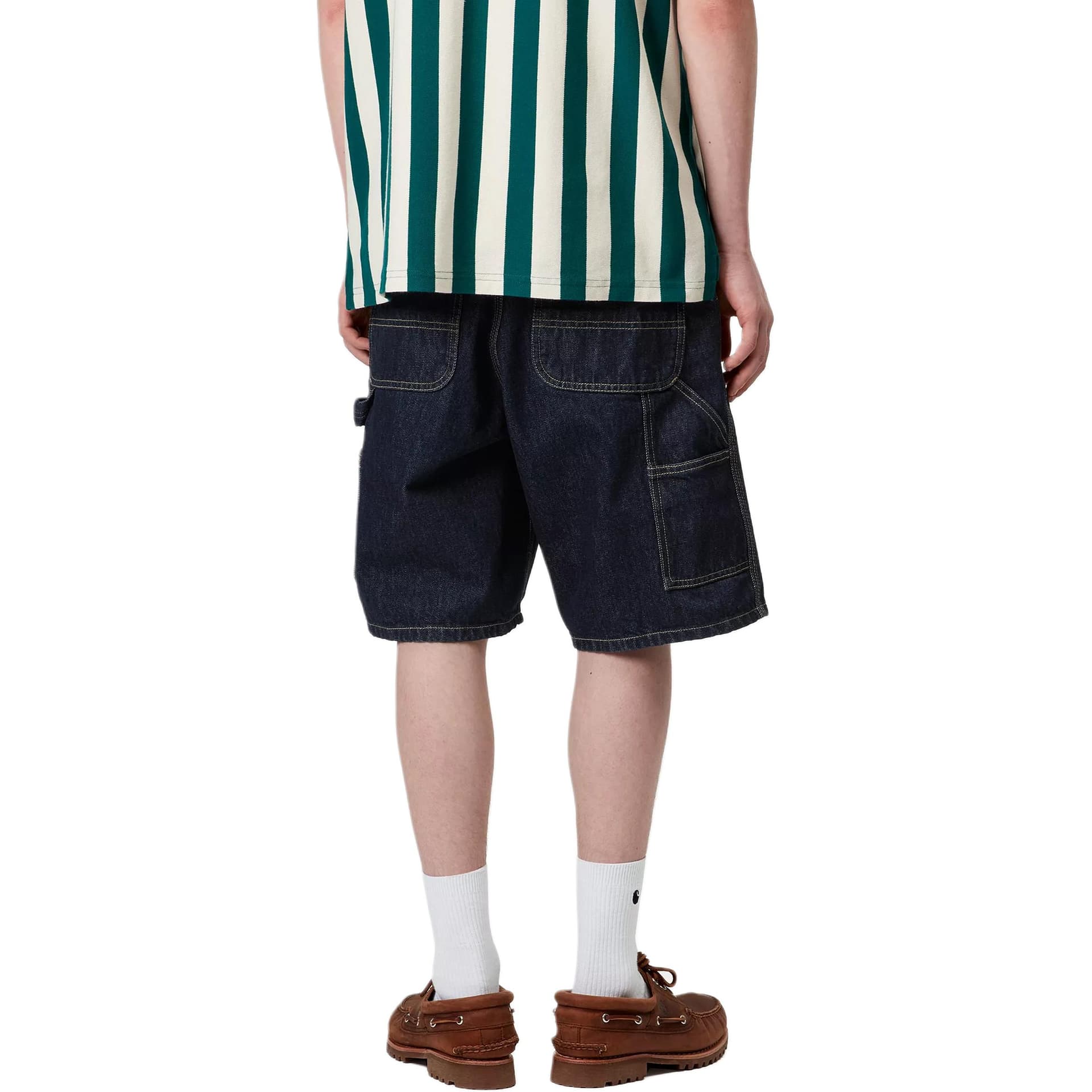 Шорты Carhartt WIP SS23 Logo Shorts Navy - изображение 5