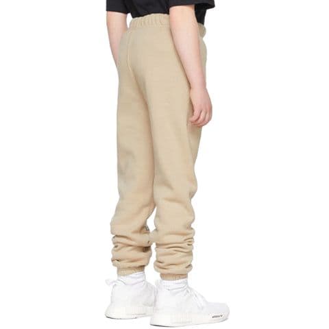 Fear of God Essentials FW21 Kids BeigeLinen Fleece Lounge Pants Logo - изображение 2