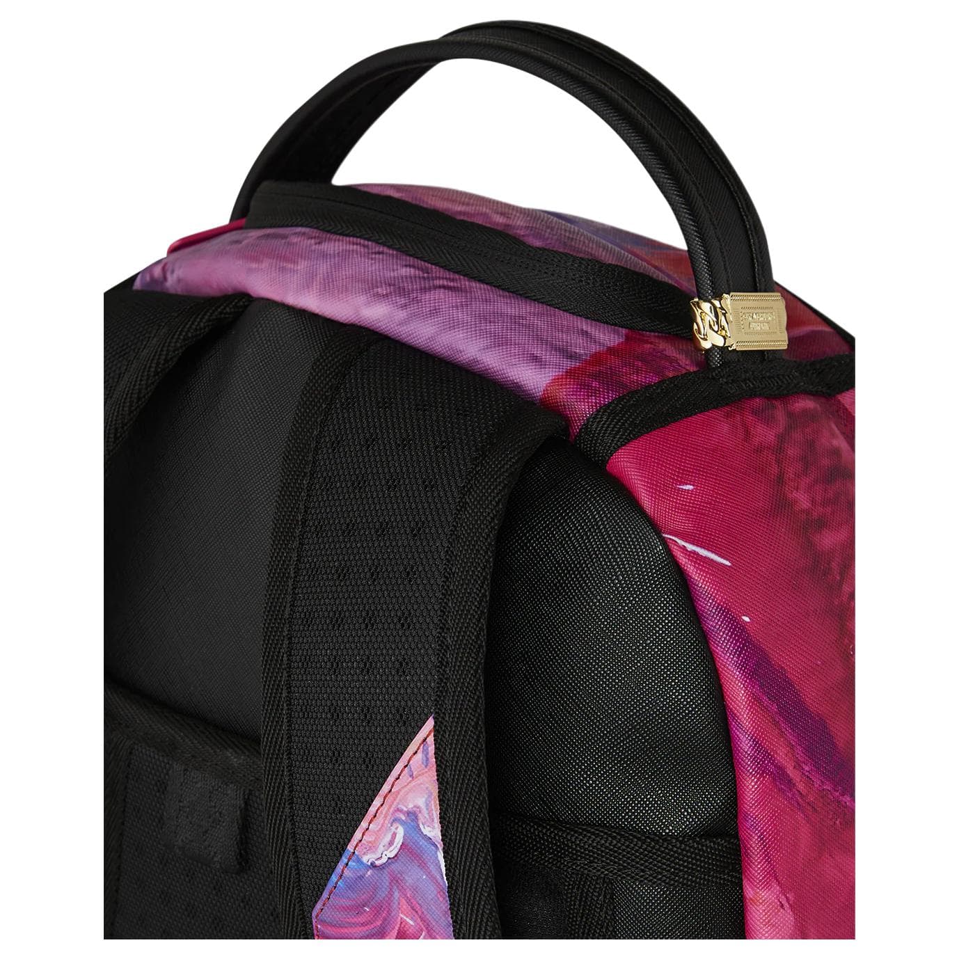 Рюкзак SPRAYGROUND Губка Боб Коллаборация Искусственная кожа Водонепроницаемый тканевый рюкзак Унисекс Синий и Розовый - изображение 6