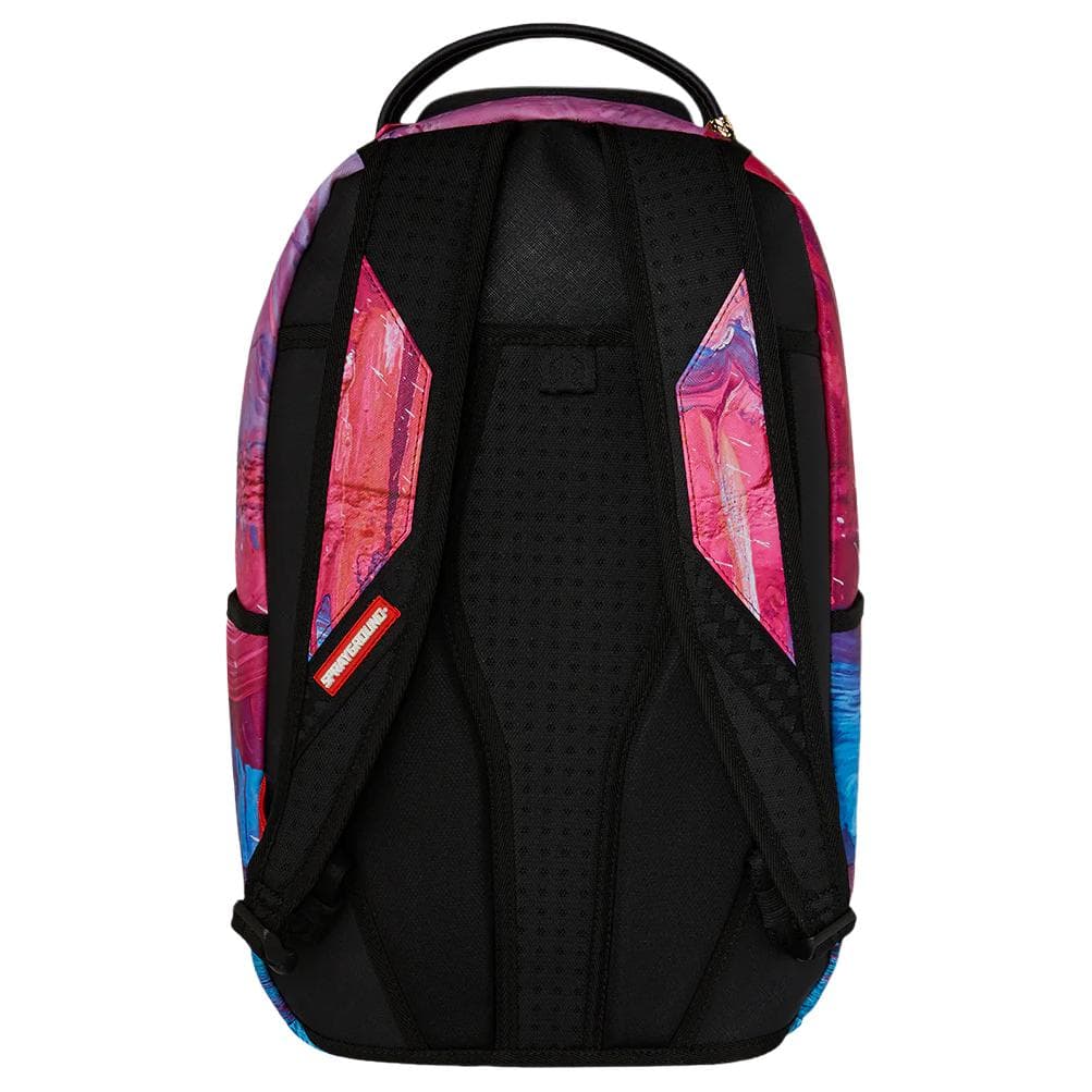 Рюкзак SPRAYGROUND Губка Боб Коллаборация Искусственная кожа Водонепроницаемый тканевый рюкзак Унисекс Синий и Розовый - изображение 5