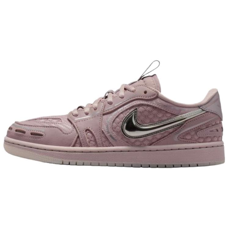 Ретро баскетбольные кроссовки Jordan Air Jordan 1 Low Топ Винтажные Баскетбольные Кроссовки Женские Розово-Серебристые - изображение 1