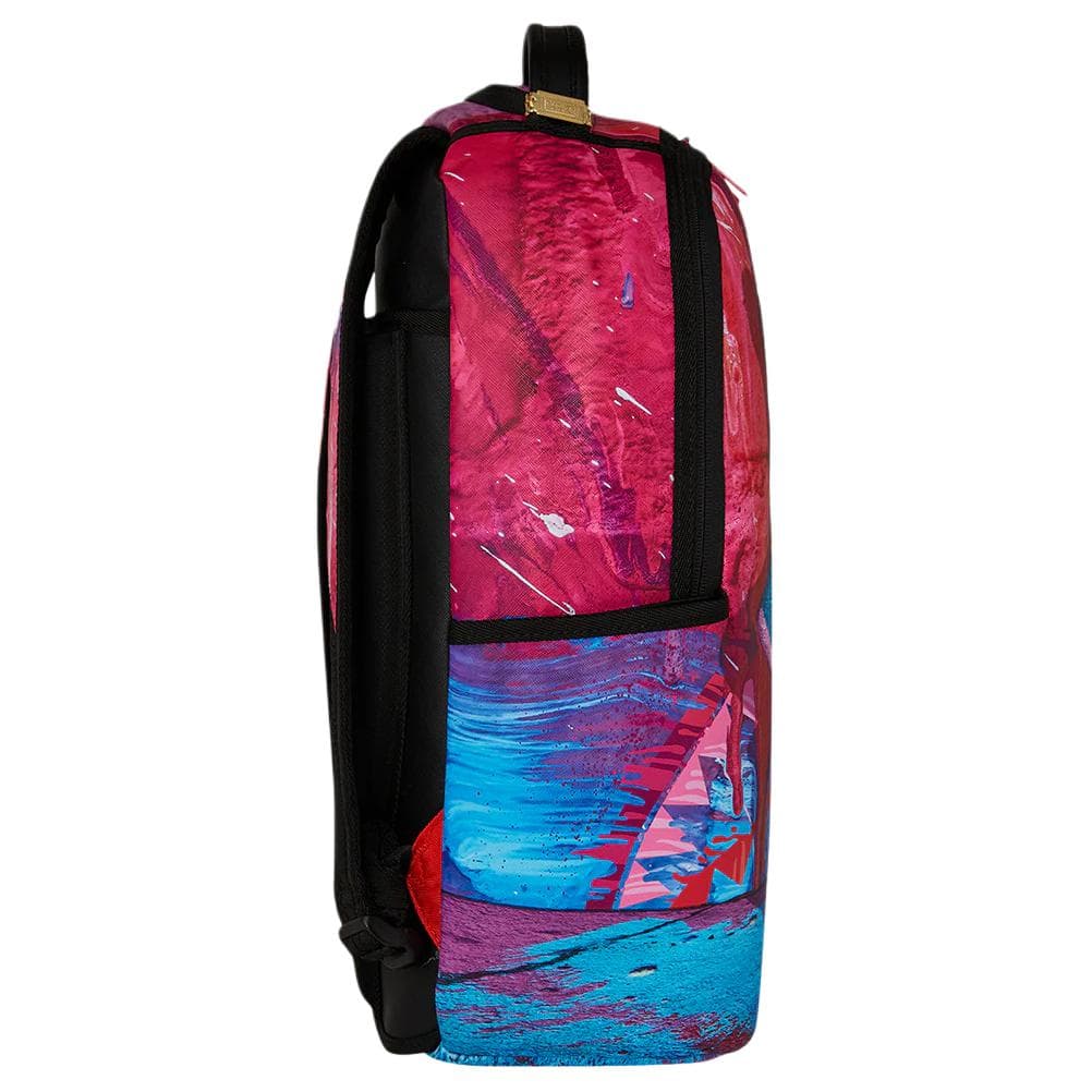 Рюкзак SPRAYGROUND Губка Боб Коллаборация Искусственная кожа Водонепроницаемый тканевый рюкзак Унисекс Синий и Розовый - изображение 4