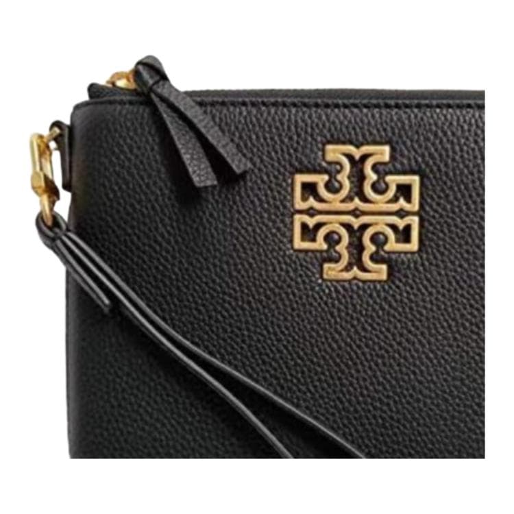 Сумка Tory Burch Britten Клатч из кожи с молнией большой женский черный - изображение 5