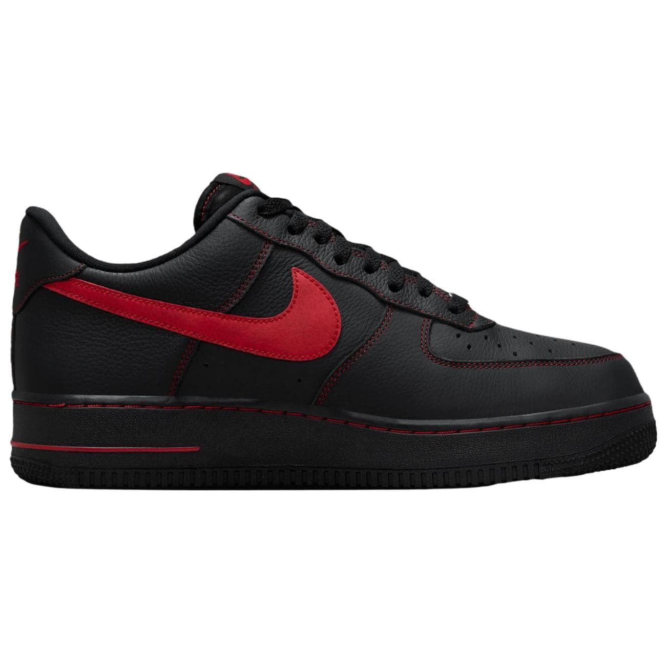 Кроссовки Nike Air Force 1 Дышащий Low Топ Скейтборд Обувь Мужской Черно-красный - изображение 2