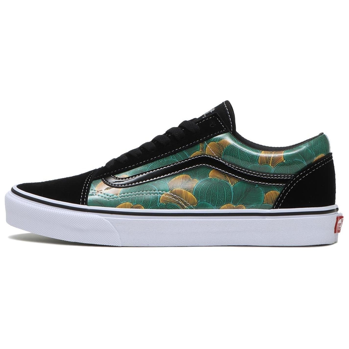 Кроссовки Vans X Kukutani Old Skool Лоу-топы Скейтборд Обувь Мужской Зелёно-чёрный Коричневый - изображение 1
