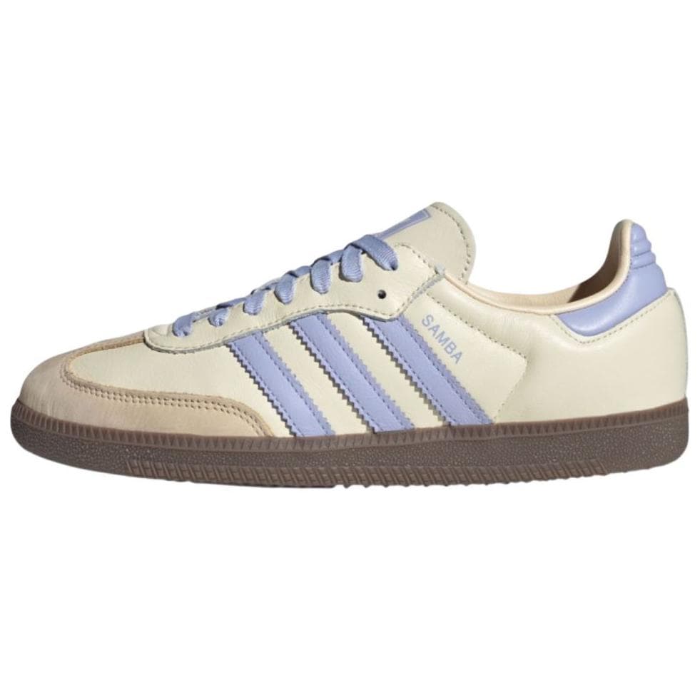 Кроссовки Adidas Originals Samba OG Low Топ Скейтборд Обувь Женские Бежево-фиолетовый - изображение 1