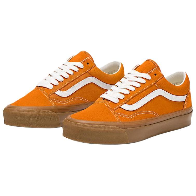 Кроссовки Vans Old Skool Low Топ Скейтборд Обувь Унисекс Оранжевый - изображение 2