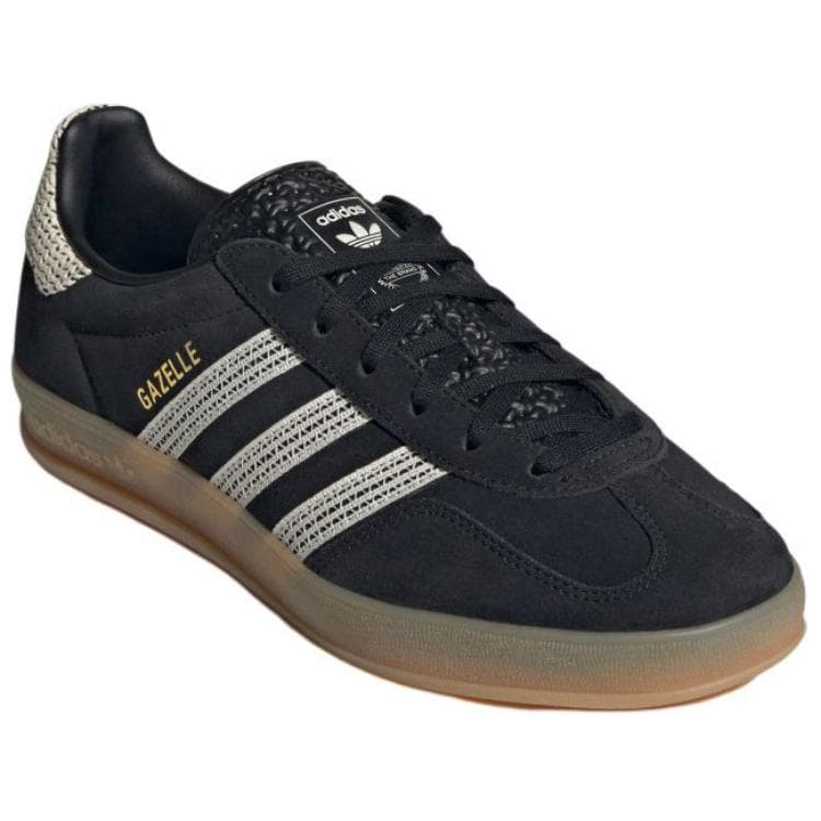 Кроссовки Adidas Originals GAZELLE INDOOR Artificial Suede Низкие Кроссовки для Скейтбординга Женские Черные - изображение 2
