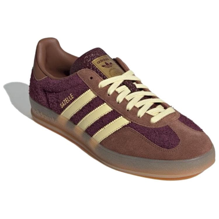 Кроссовки Adidas Originals Gazelle Abrasion Resistant Низкие Кроссовки для скейтбординга Мужские Коричнево-желтые - изображение 3