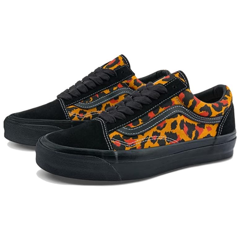 Кроссовки Vans Premium Old Skool Low Топ Скейтборд Кроссовки Унисекс Черный Оранжевый - изображение 3