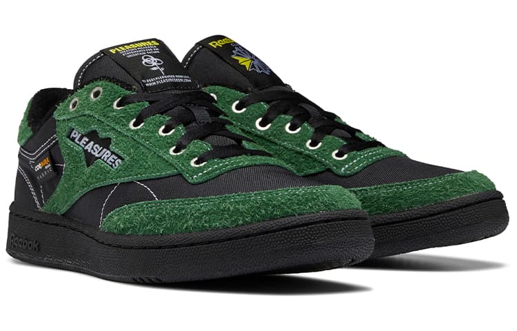 Кроссовки PLEASURES x Reebok Club C 85 Black Green - изображение 3