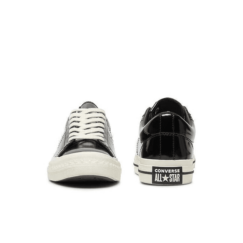 Кроссовки Converse x Noritake ONE STAR 95 Лакированная кожа Классические удобные Лоу-топы Повседневная обувь для скейтборда Унисекс Черный - изображение 3