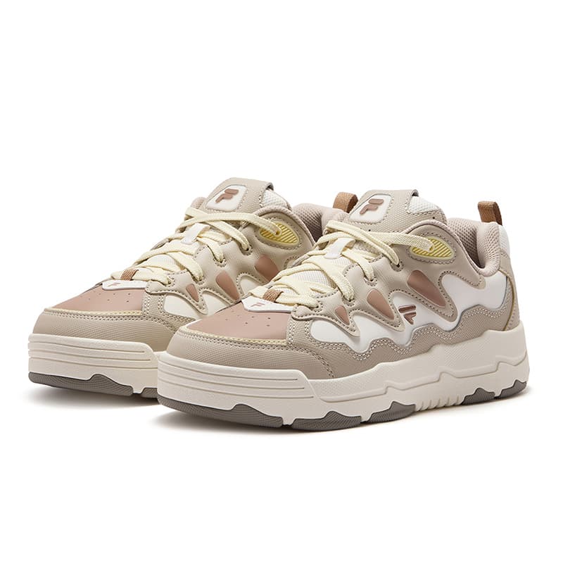 Кроссовки FILA FUSION BURWEED Обувь в форме уха текстиль синтетическая кожа низкие кеды скейтборд женская молочно-коричневый - изображение 2
