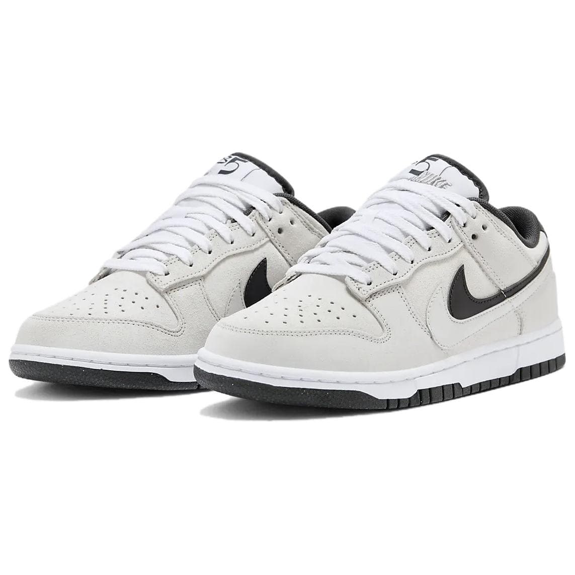 Кроссовки Nike Dunk Low Double Swoosh Кожа Низкие Кроссовки для скейтбординга Женские Белые - изображение 3